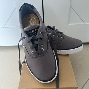 NEW Sperry Boy’s Grey Canvas Boat Shoes